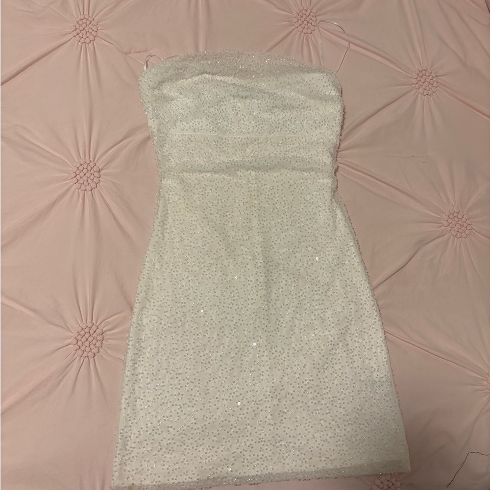 Windsor White Strapless Mini Dress